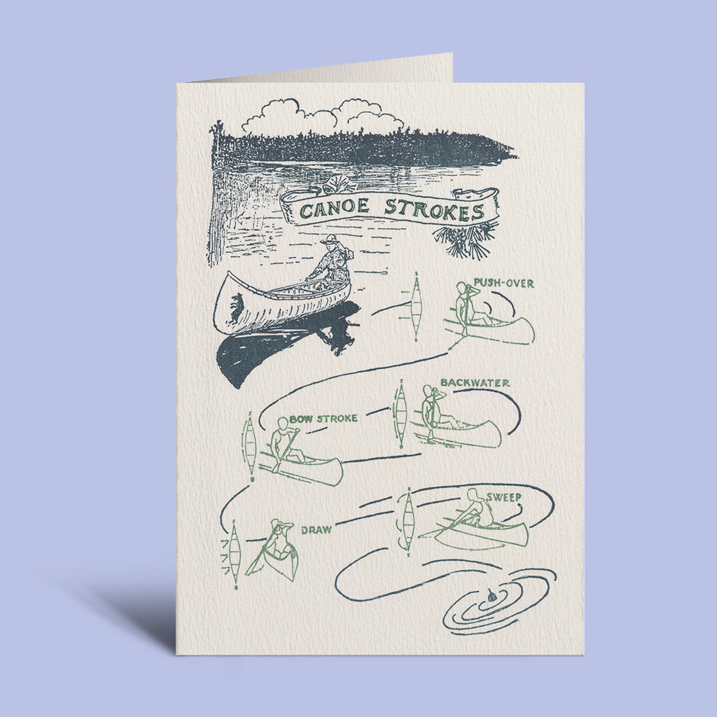 Saturn Press - Canoe Strokes Greeting Card