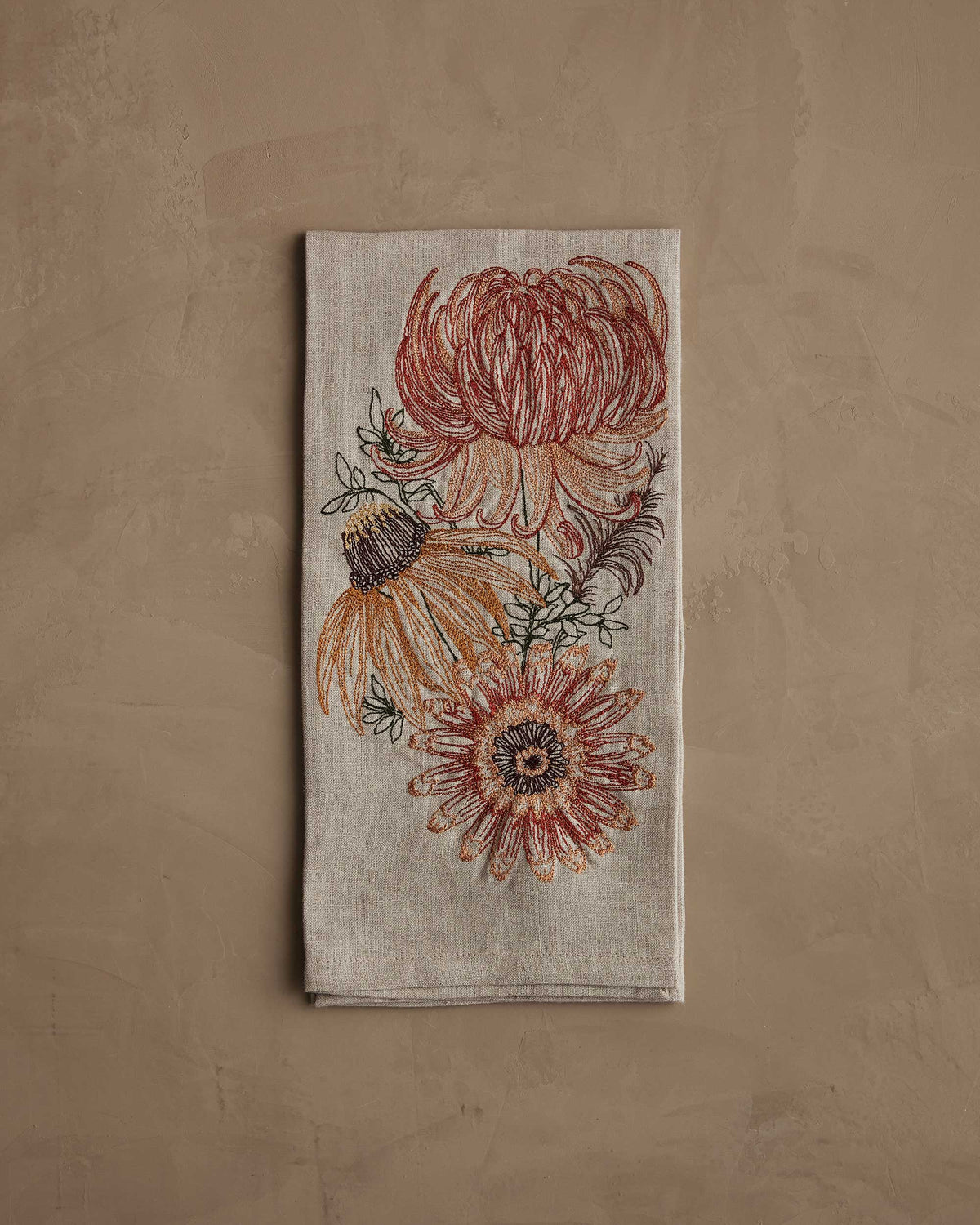 Coral & Tusk - Autumn Mums - Tea Towel