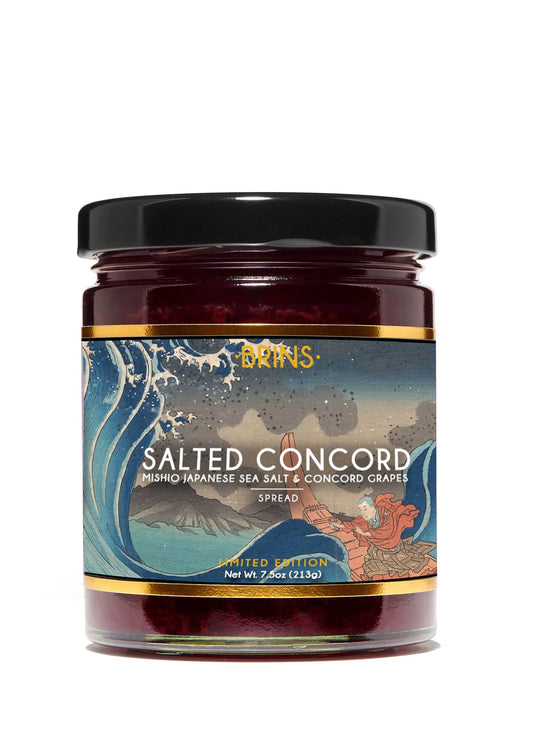 BRINS - Salted Concord - Mishio Japanese Sea Salt & Concord Grape Jam - 7.5 oz.