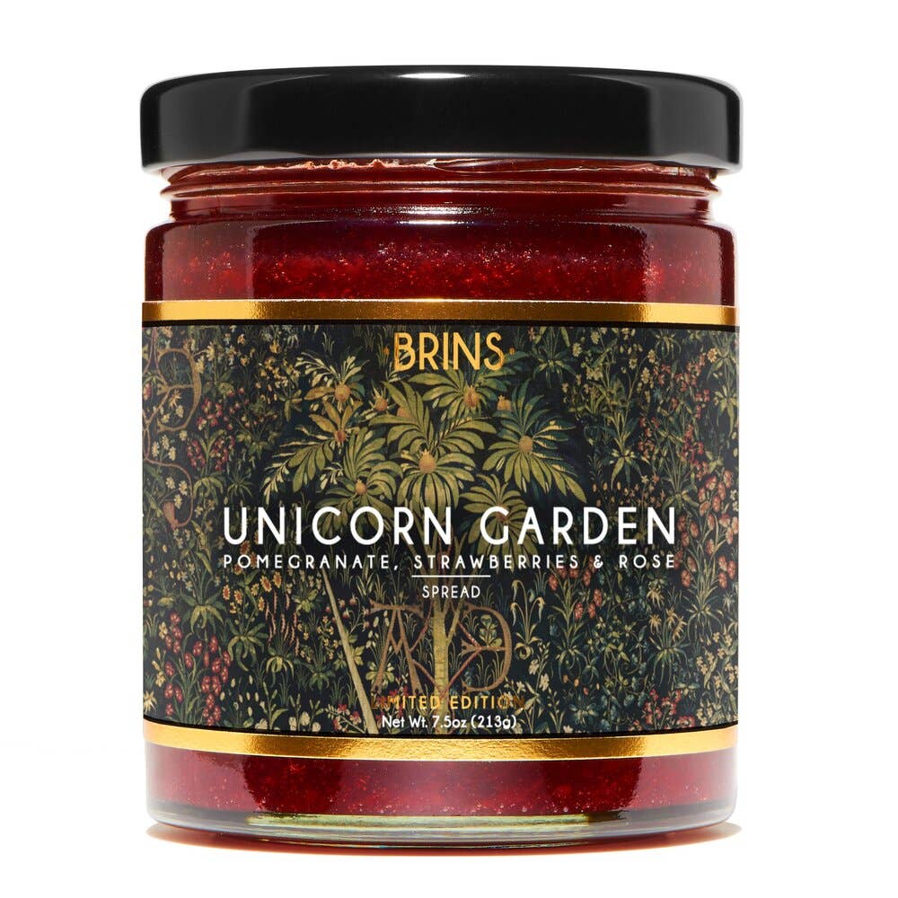 BRINS - Unicorn Garden - Pomegranate Strawberry & Rose Jam - 7.5 oz.