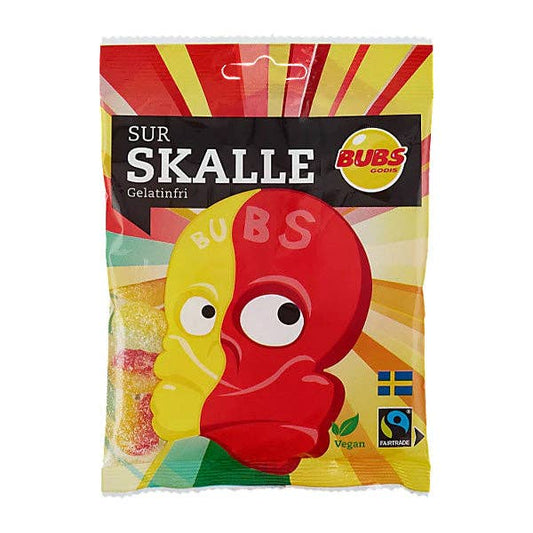 BUBS Godis - Skalle - Sour - Sour Gummy Candy - 90 g