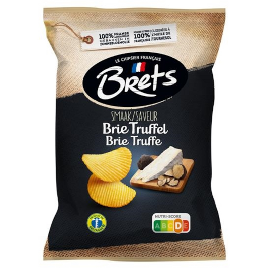 Bret's Brie Truffel chips packaging on a white background