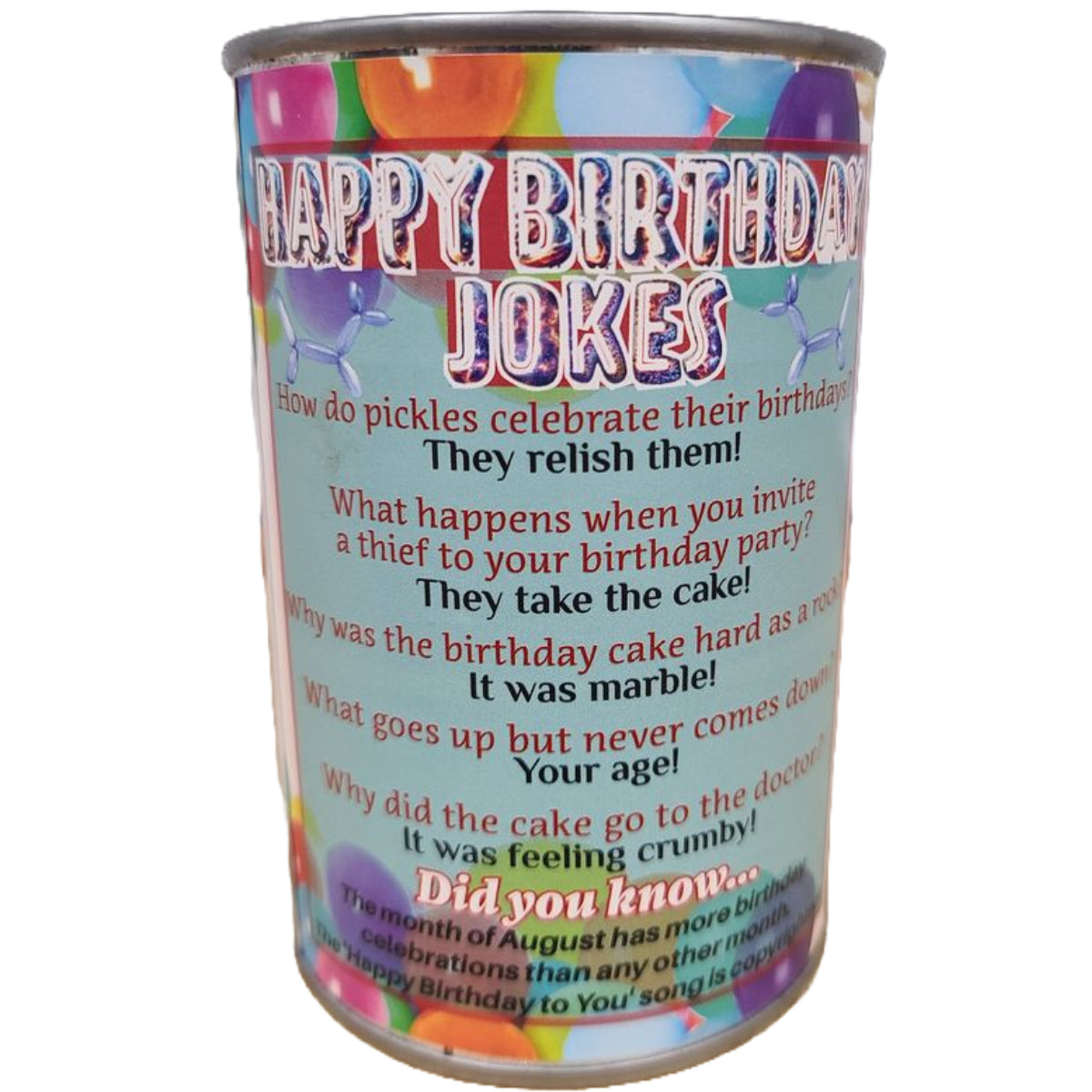 Canned Gifts - Canned Cake - Pop Top Lid
