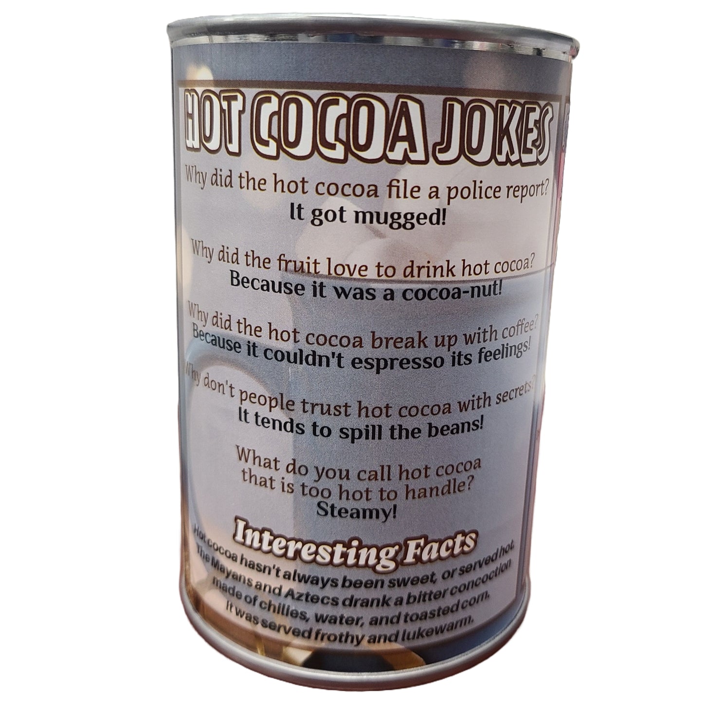 Canned Gifts - Cuppa Cocoa The Canned Hot Cocoa - Hot Chocolate Plush - Regular Lid