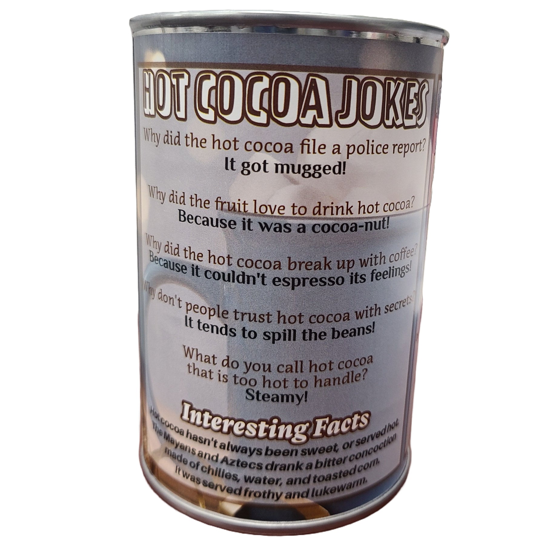 Canned Gifts - Cuppa Cocoa The Canned Hot Cocoa - Hot Chocolate Plush - Regular Lid