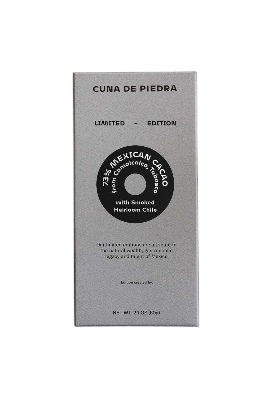 Cuna De Piedra - Comalcalco, Tabasco Dark Chocolate W/ Smoked Chile - 73% - 2.1 oz.