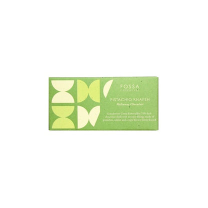 Green packaging of Fossa with white text and design elements on a white background