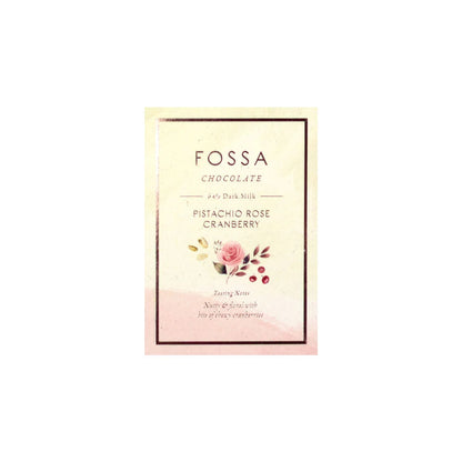 FOSSA chocolate packaging with floral design on a white background