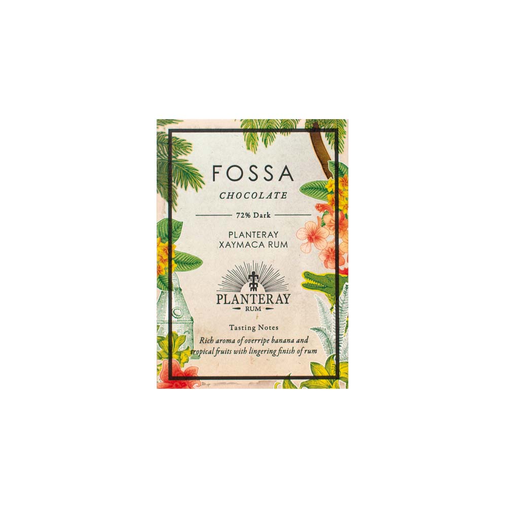 Fossa - Planteray Xaymaca Rum Dark Chocolate - 72% - 50 g