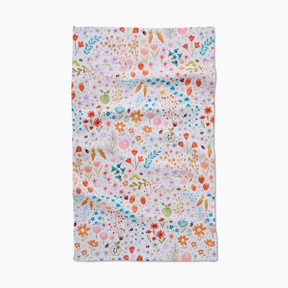 Floral patterned fabric on a white background