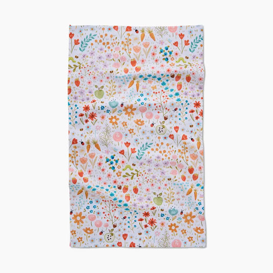 Floral patterned fabric on a white background