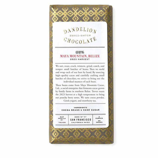 Dandelion Chocolate - Maya Mountain, Belize - 85% - 56 g