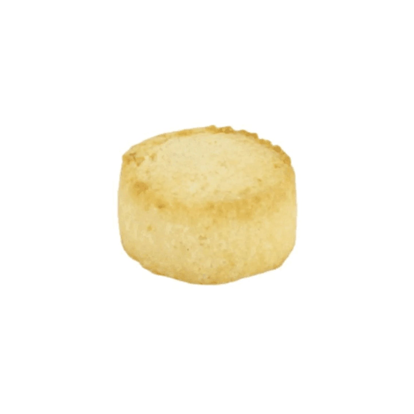 Round piece of Le Dolcezze di Nanni soft cookies with lemon and orange flavor on a white background