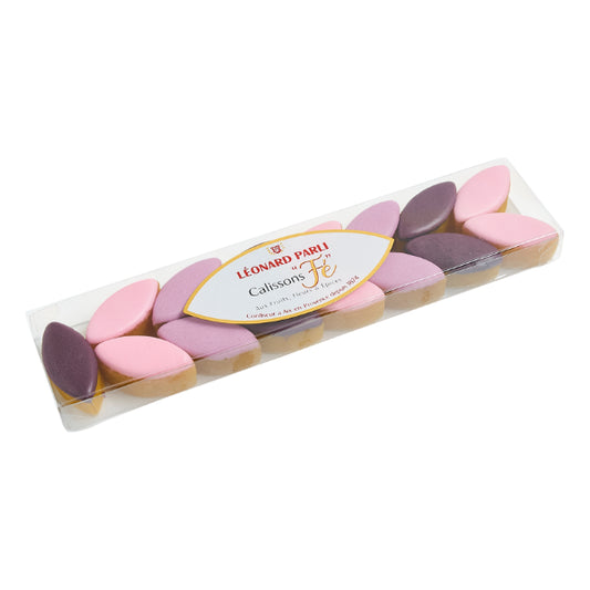 Packaged soap bars in pink and purple with a visible brand label on a white background