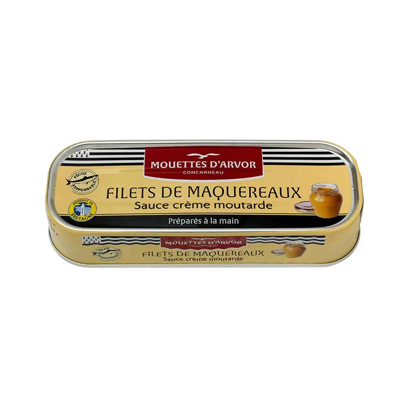 Les Mouettes d'Arvor - Mackerel In Mustard & Creme Fraiche - 169 g