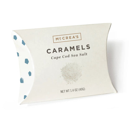 Packaged caramels with 'McCrea's' branding on a white background