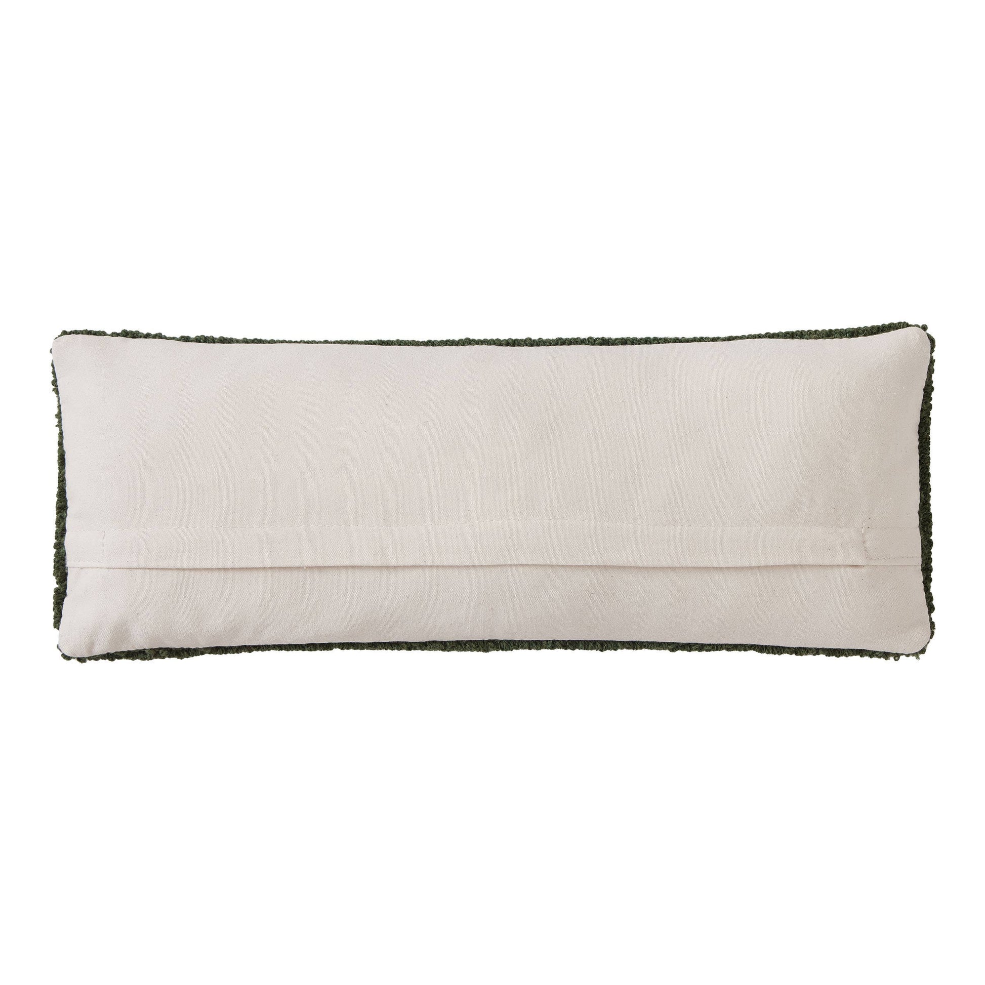Rectangular pillow with textured edges on a white background