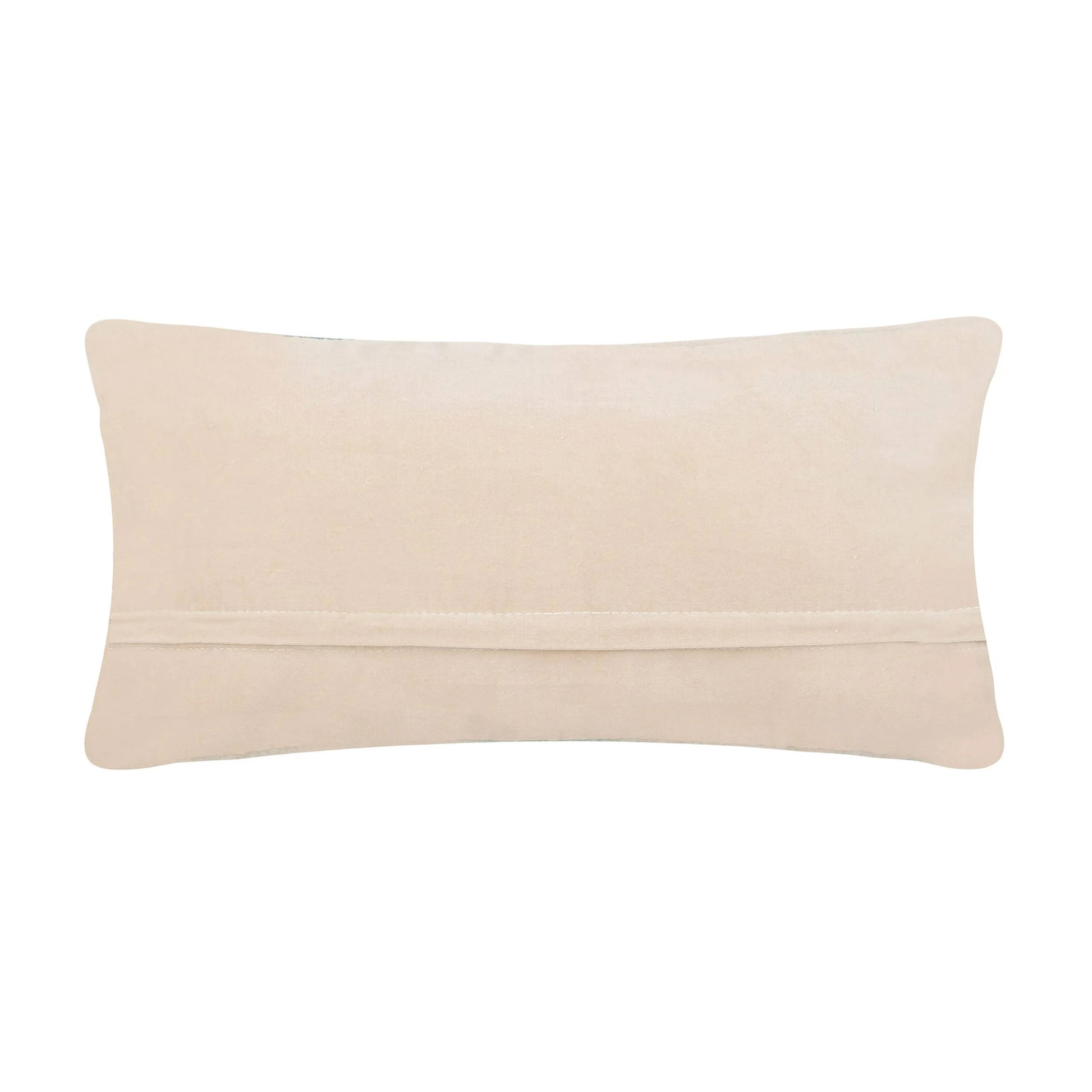 Beige rectangular pillow on a white background