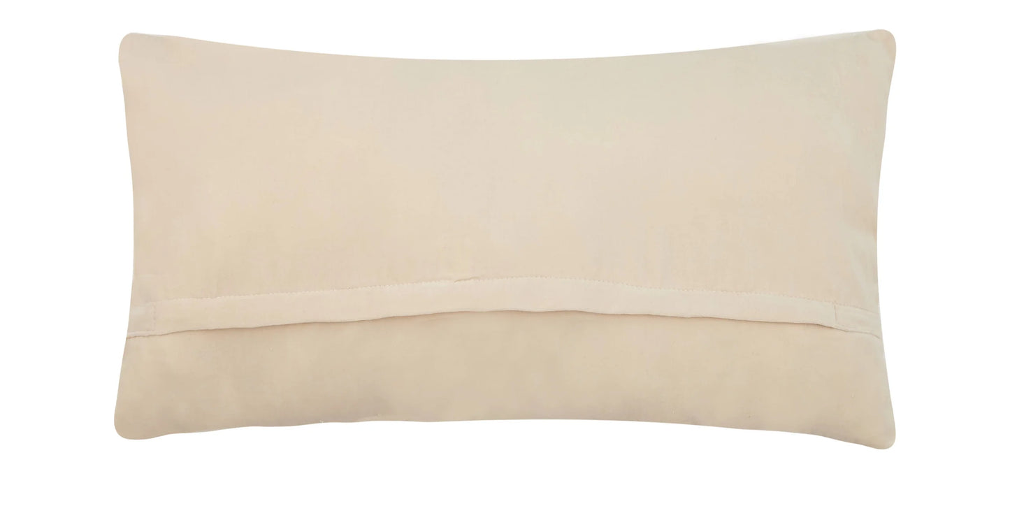 Beige pillow on a white background