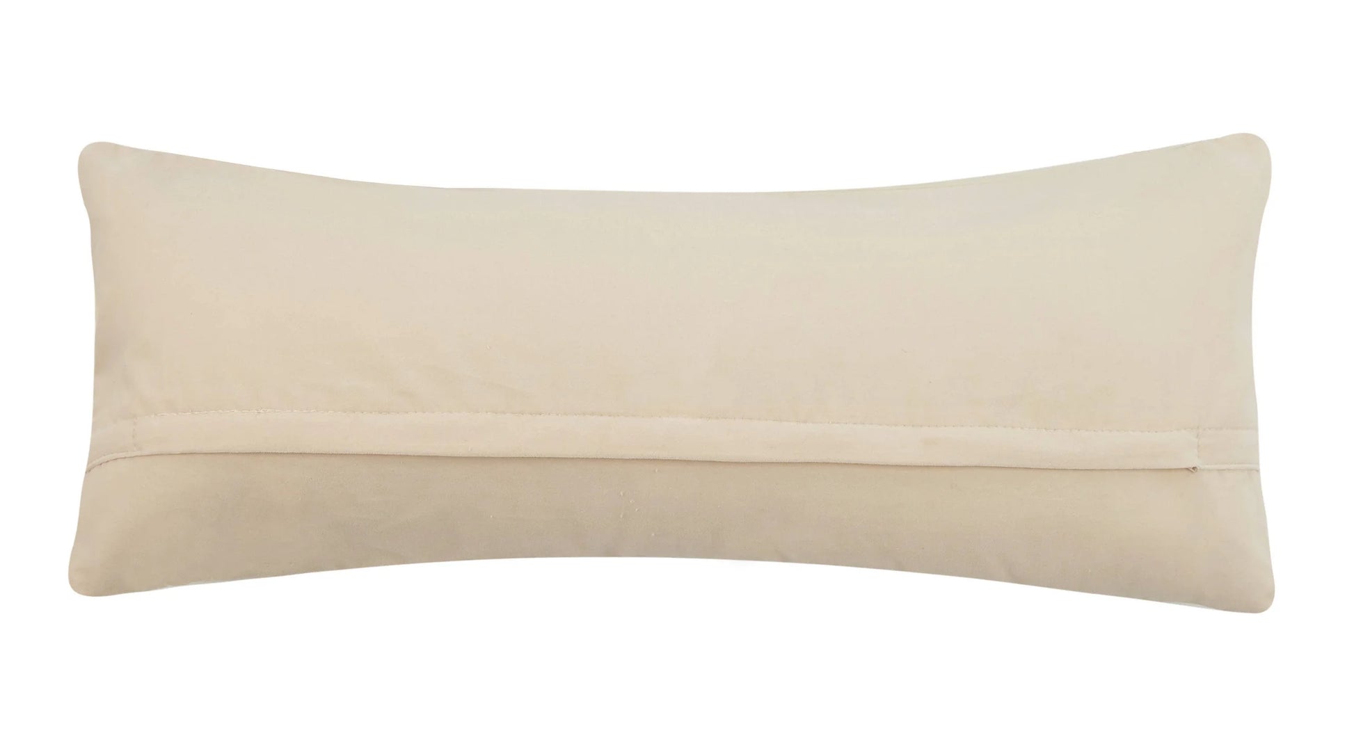 Beige rectangular pillow on a white background
