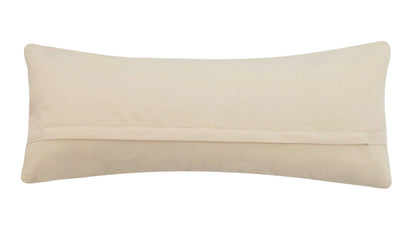 Beige rectangular pillow on a white background