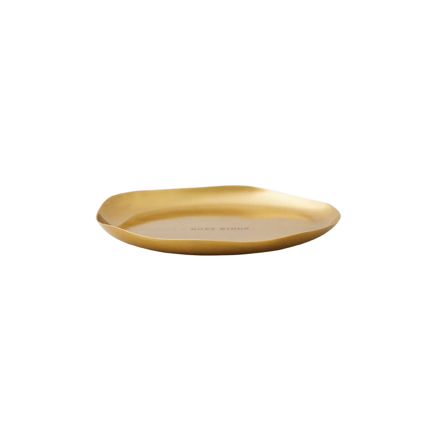 Yellow ceramic plate on a white background