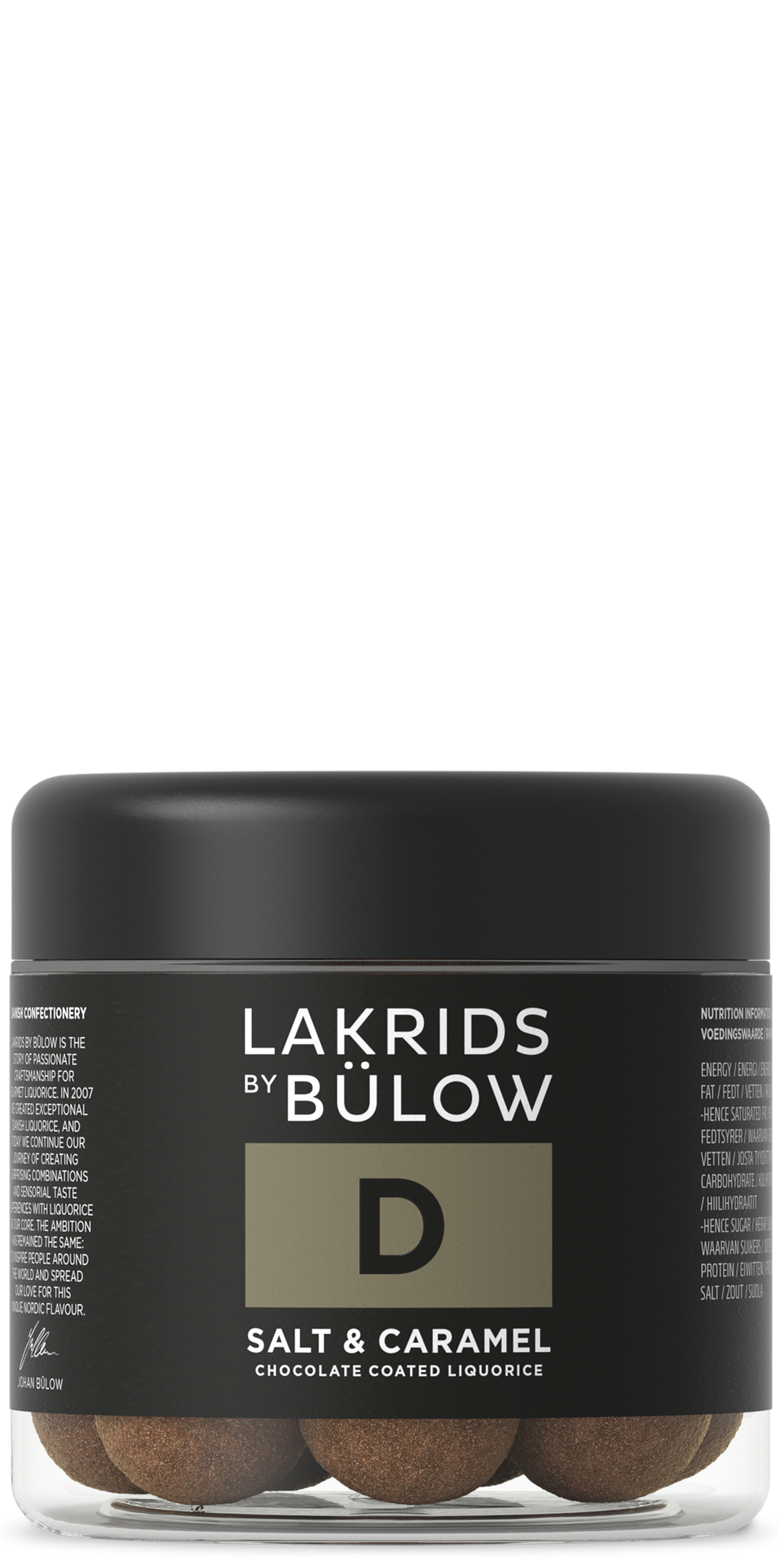 Lakrids By Bülow - D - Salt & Caramel - Chocolate Coated Licorice - 10.41 oz.