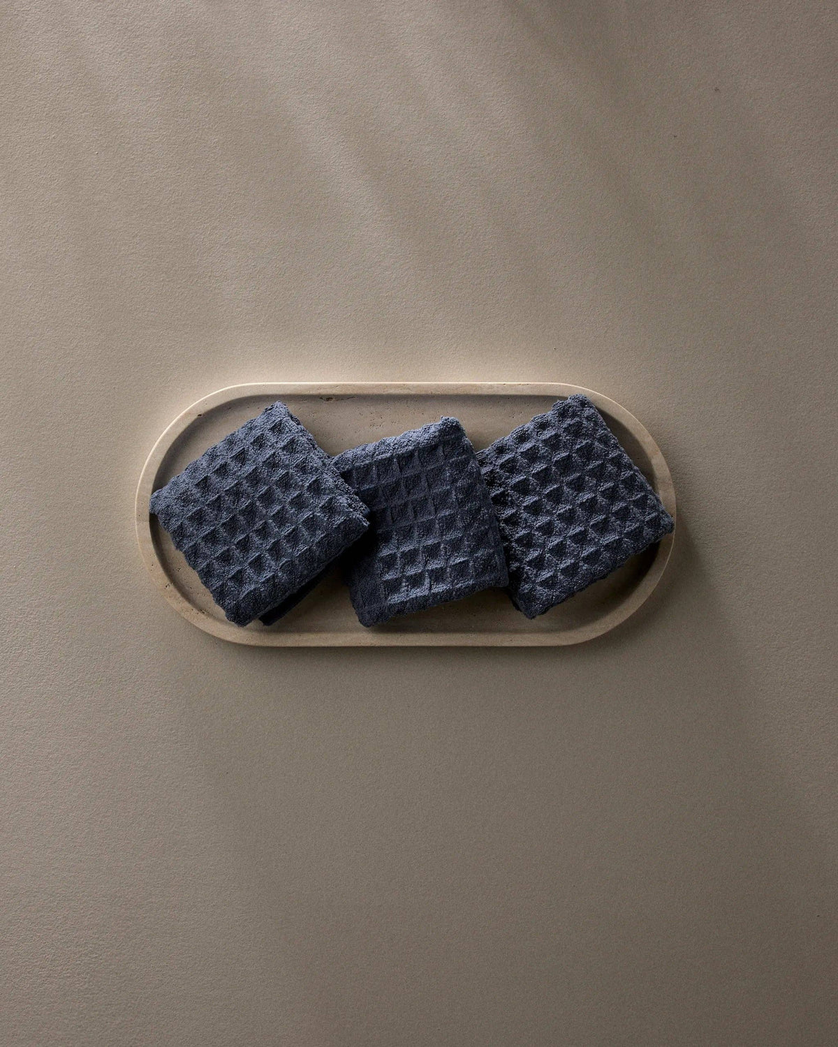 Geometry - Midnight Blue - Waffle Washcloth Set - 10 in. x 10 in. - 3 Pack