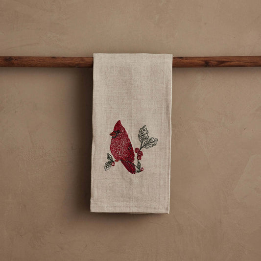 Coral & Tusk - Red Cardinal - Tea Towel