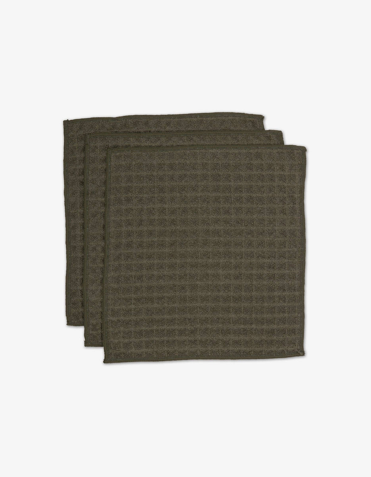 Geometry - Forest - Waffle Washcloth Set - 10 in. x 10 in. - 3 Pack