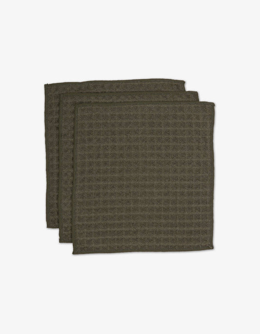 Geometry - Forest - Waffle Washcloth Set - 10 in. x 10 in. - 3 Pack