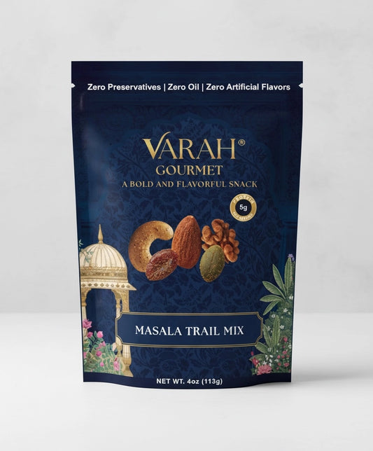 Varah Gourmet - Masala Trail Mix - Savory Indian-Spiced Nuts & Seeds - 4 oz.