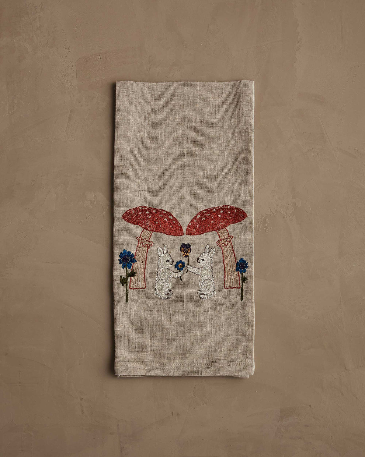 Coral & Tusk - Mushroom Bunny Friends - Tea Towel