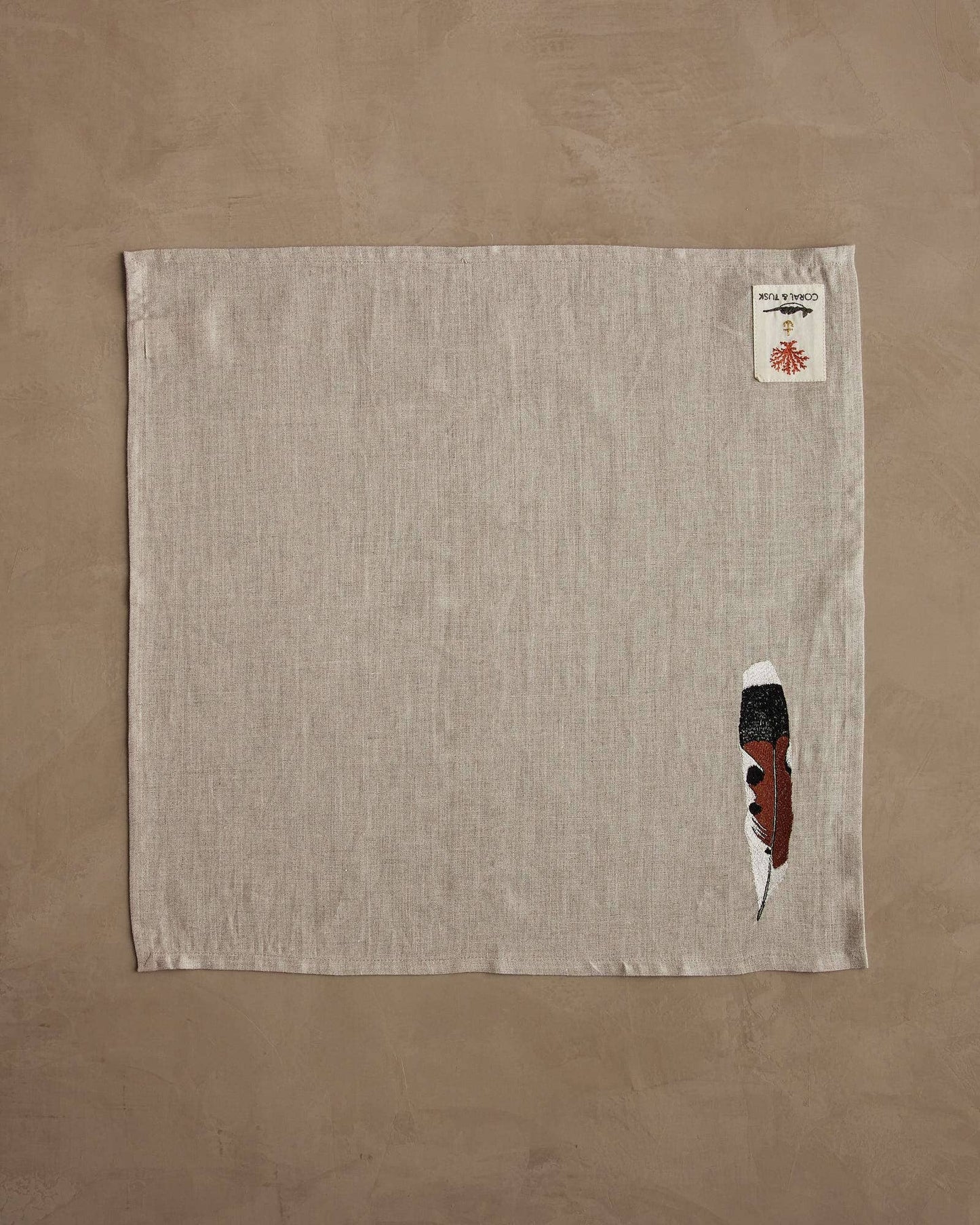 Coral & Tusk - Kestrel Feather - Dinner Napkin