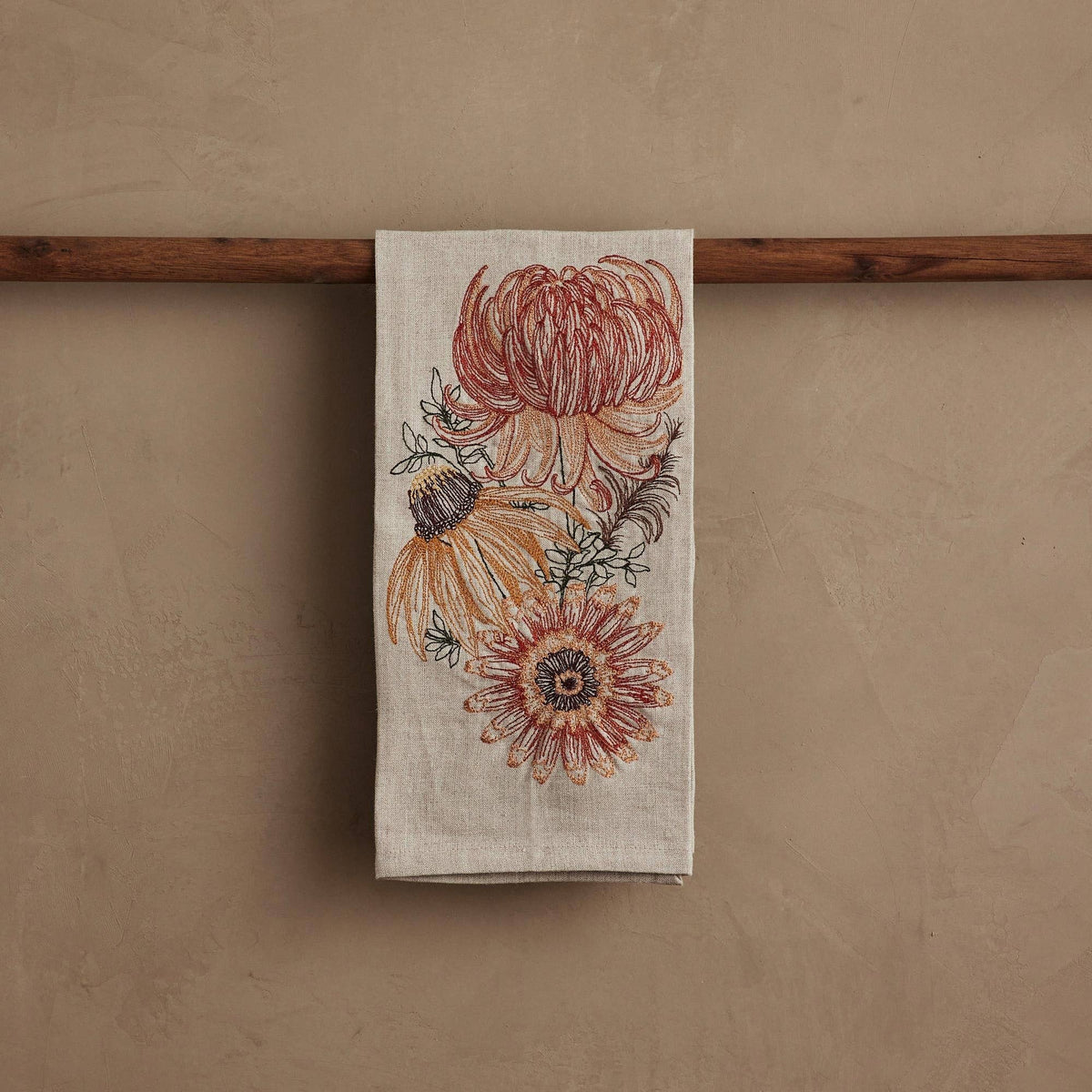 Coral & Tusk - Autumn Mums - Tea Towel