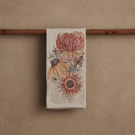 Coral & Tusk - Autumn Mums - Tea Towel