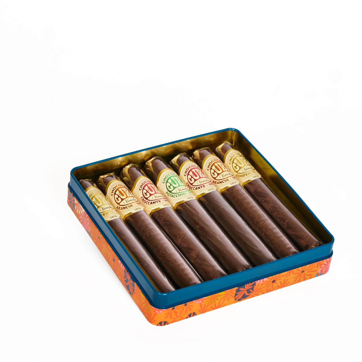 Venchi - Murrine Chocolate Cigar Tin Gift Box - 7 Chocolate Cigars