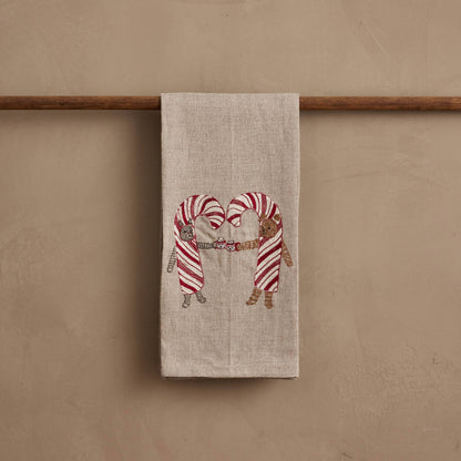 Coral & Tusk Candy Cane Cheers Tea Towel