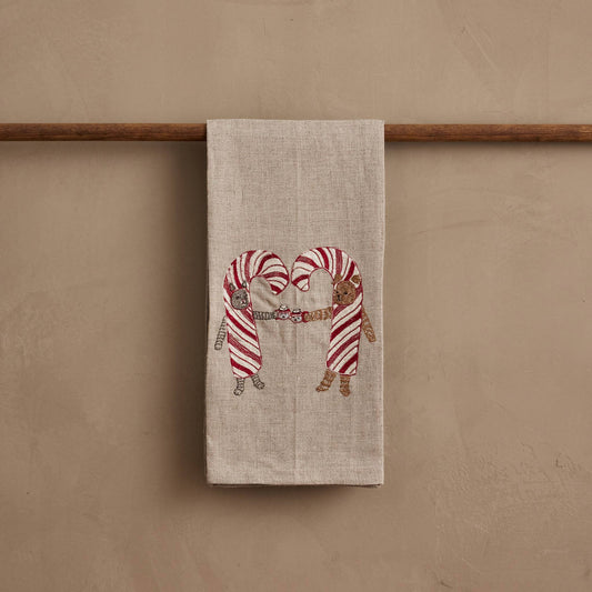 Coral & Tusk Candy Cane Cheers Tea Towel