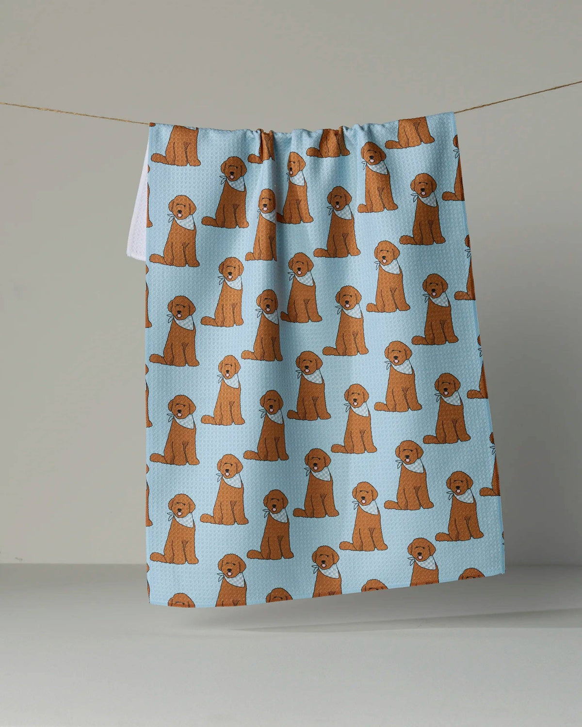 Geometry - Doodle Days Tea Towel - Powder-Blue