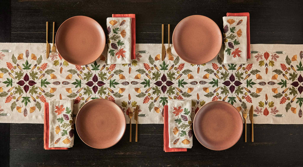 Coral & Tusk - Pressed Leaves - Dinner Napkin