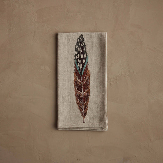 Coral & Tusk - Fowl Feather - Dinner Napkin
