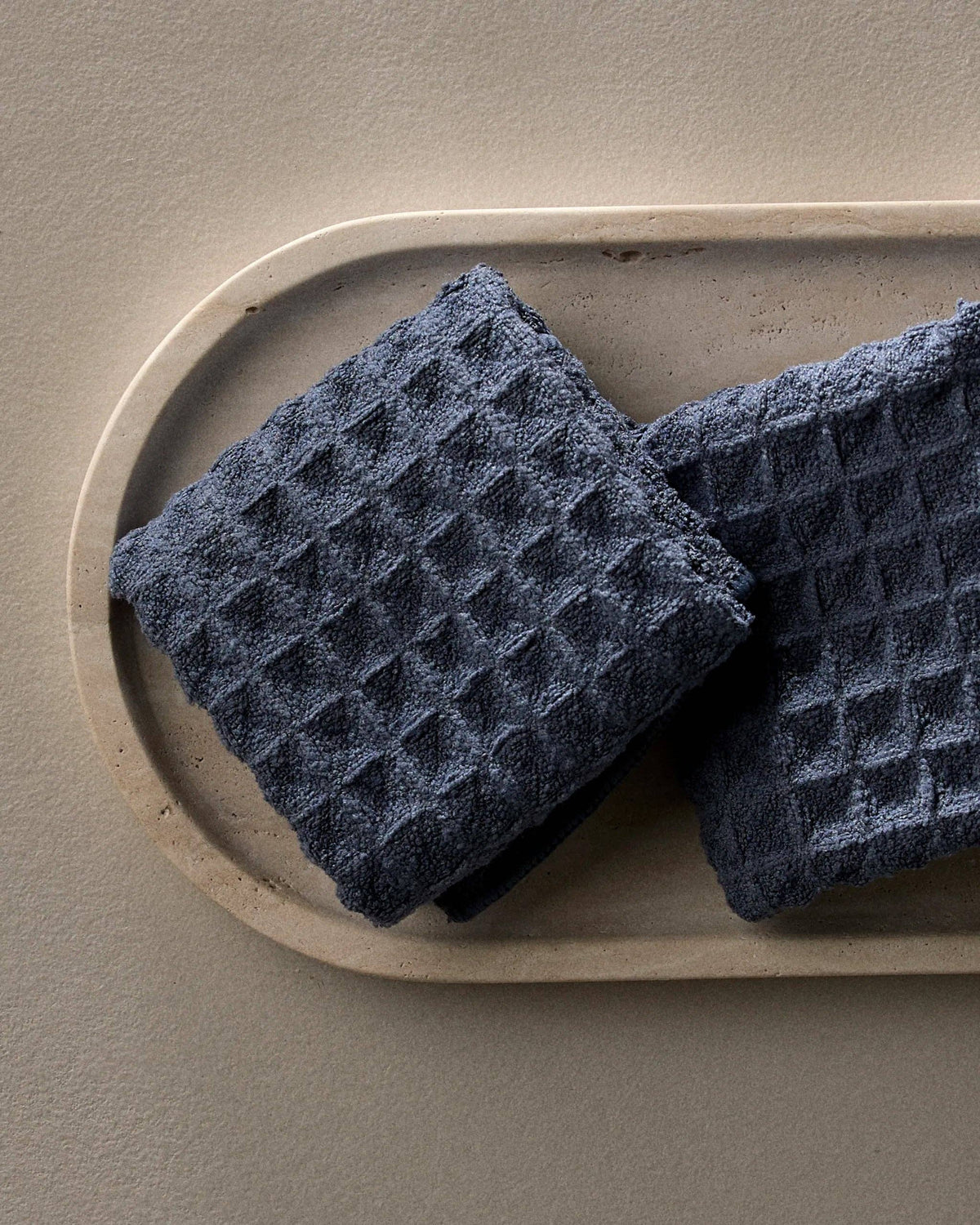 Geometry - Midnight Blue - Waffle Washcloth Set - 10 in. x 10 in. - 3 Pack