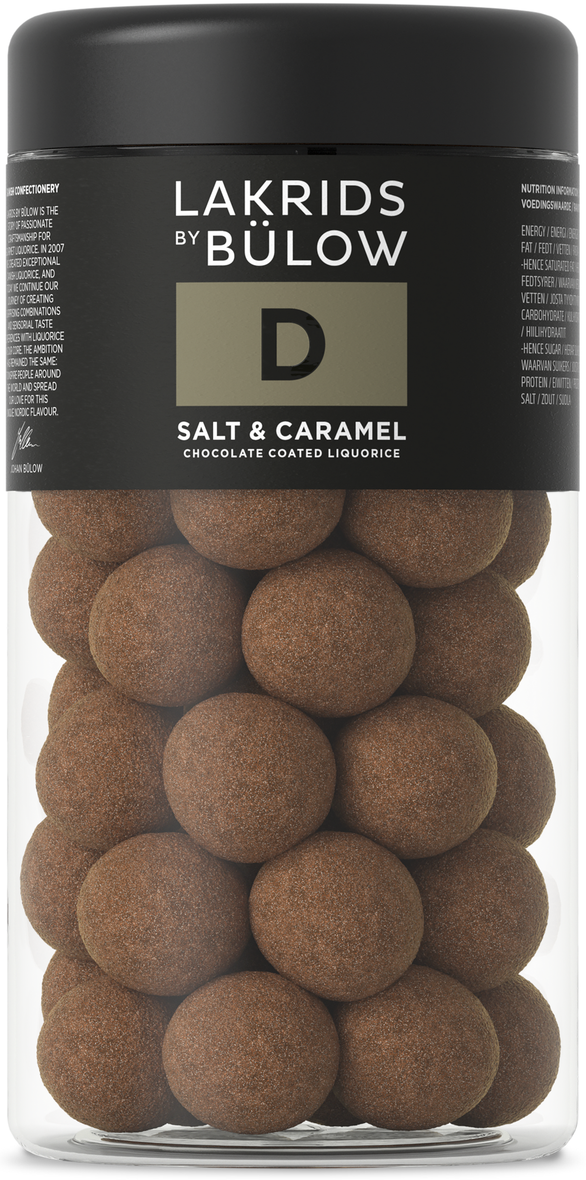 Lakrids By Bülow - D - Salt & Caramel - Chocolate Coated Licorice - 10.41 oz.