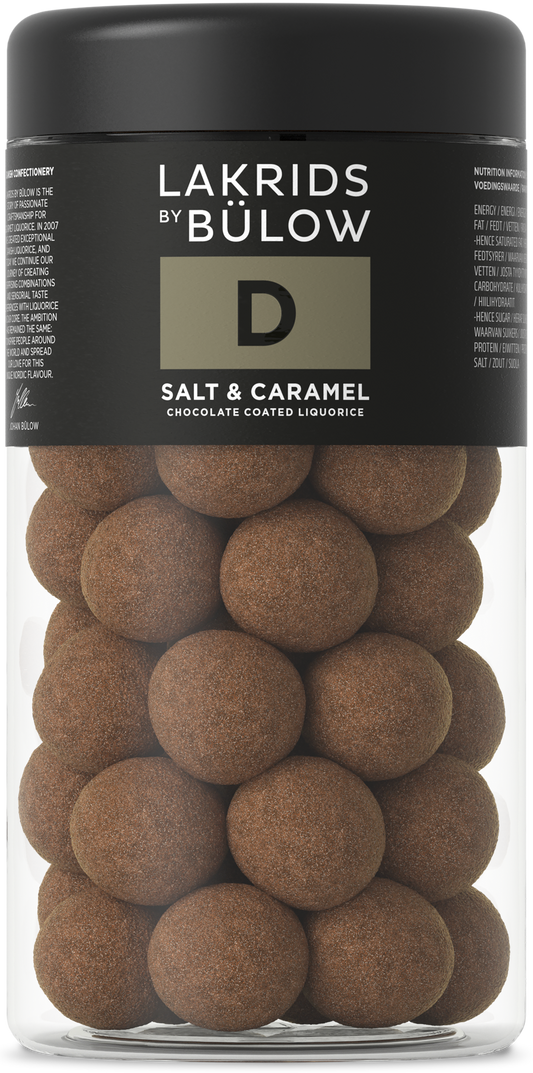 Lakrids By Bülow - D - Salt & Caramel - Chocolate Coated Licorice - 10.41 oz.