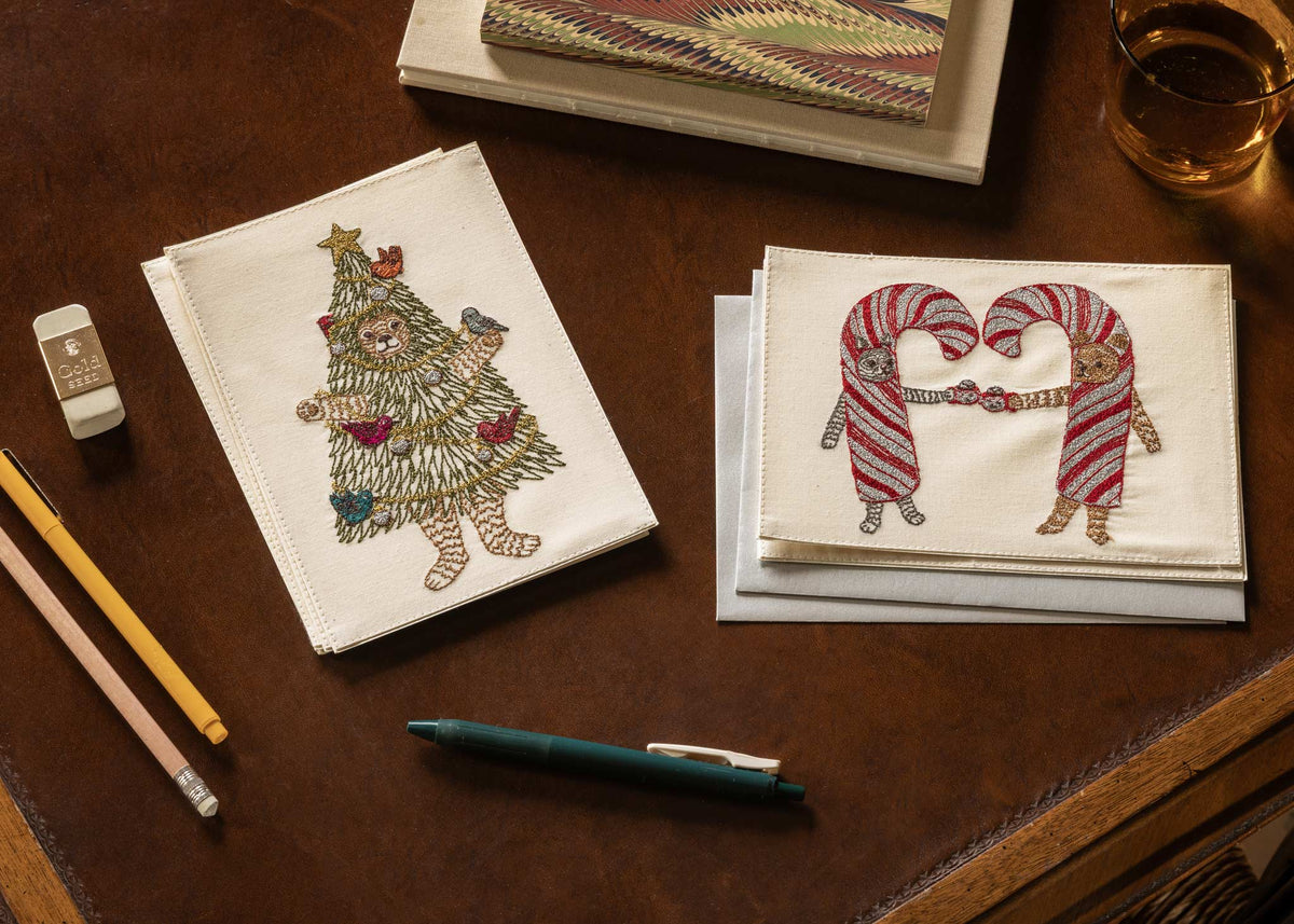 Coral & Tusk Christmas Tree Bear Card, view 6