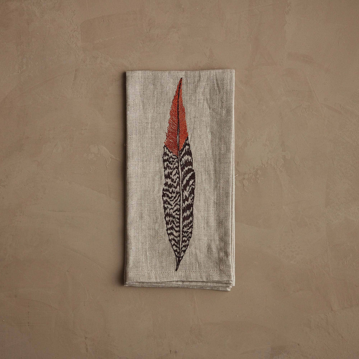 Coral & Tusk - Pheasant Feather - Dinner Napkin
