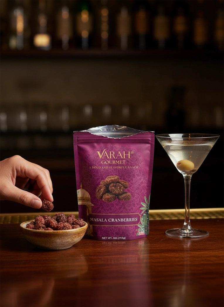 Varah Gourmet - Masala Cranberries - Savory Indian-Spiced Dried Cranberries - 4 oz.