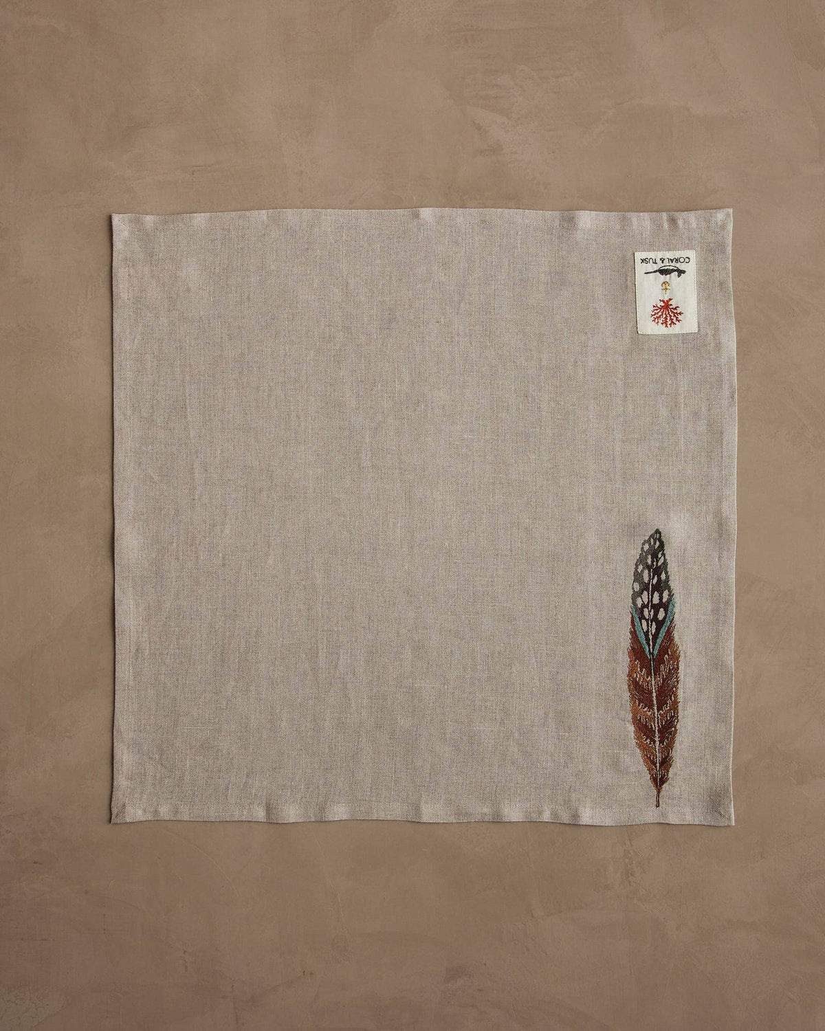 Coral & Tusk - Fowl Feather - Dinner Napkin