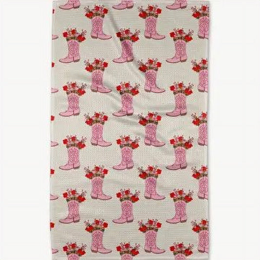 Geometry - Cowgirl Boots - Bar Towel